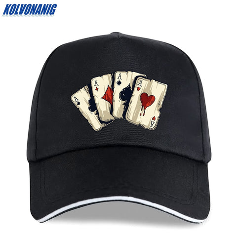 KOLVONANIG Summer Fashion Brand Poker Spades A Interesting Print Men's Baseball Caps Casual hip hop Cotton Women trucker cap hat