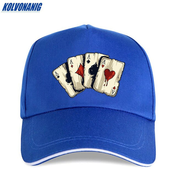 KOLVONANIG Summer Fashion Brand Poker Spades A Interesting Print Men's Baseball Caps Casual hip hop Cotton Women trucker cap hat