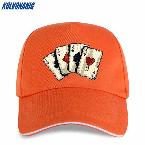 KOLVONANIG Summer Fashion Brand Poker Spades A Interesting Print Men's Baseball Caps Casual hip hop Cotton Women trucker cap hat