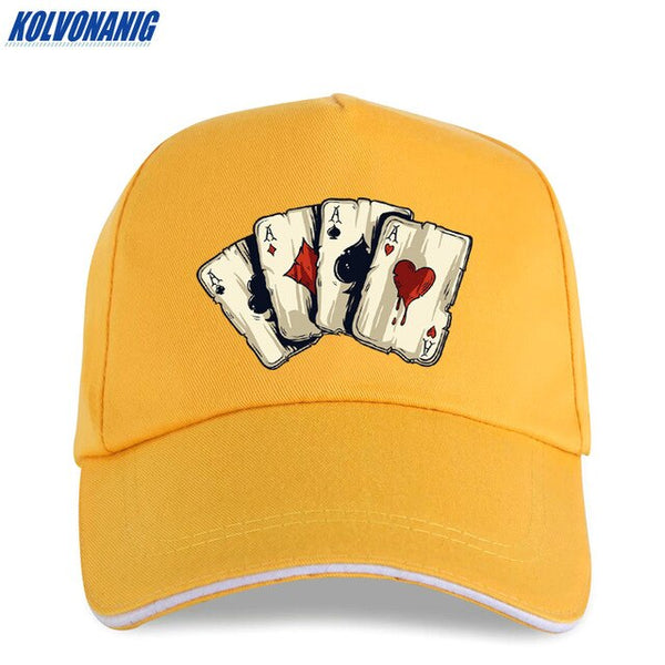 KOLVONANIG Summer Fashion Brand Poker Spades A Interesting Print Men's Baseball Caps Casual hip hop Cotton Women trucker cap hat