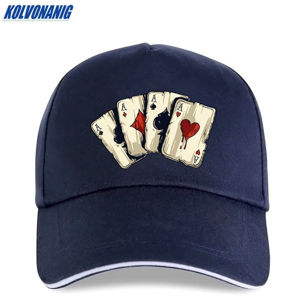 KOLVONANIG Summer Fashion Brand Poker Spades A Interesting Print Men's Baseball Caps Casual hip hop Cotton Women trucker cap hat