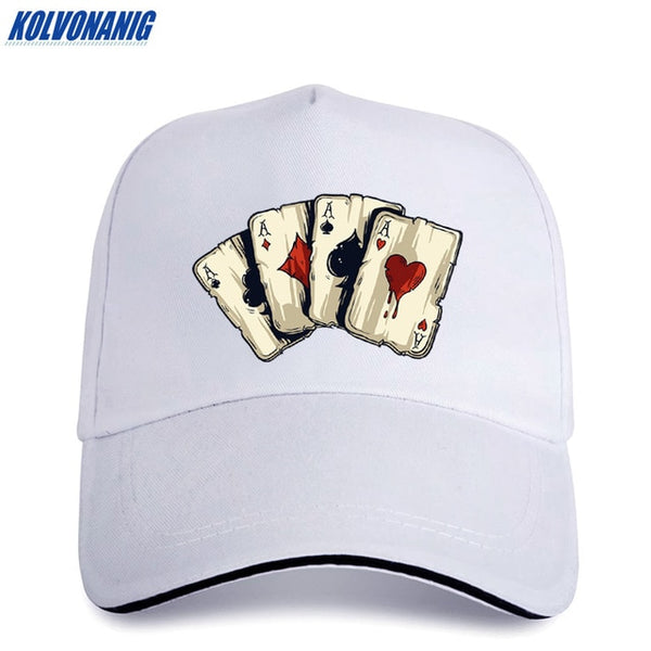 KOLVONANIG Summer Fashion Brand Poker Spades A Interesting Print Men's Baseball Caps Casual hip hop Cotton Women trucker cap hat