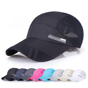 Fashion Men's Baseball Cap Adjustable Outdoor Sport Running Snapback Bone Summer Sun Hat Breathable Thin Mesh Fast Drying Caps