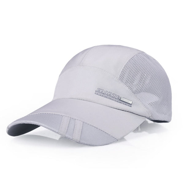 Fashion Men's Baseball Cap Adjustable Outdoor Sport Running Snapback Bone Summer Sun Hat Breathable Thin Mesh Fast Drying Caps