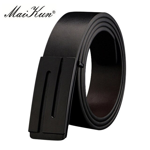 Maikun PU Leather Belts for Unisex Designer Brand Luxury Belt for Men Women High Quality Belt for Jeans