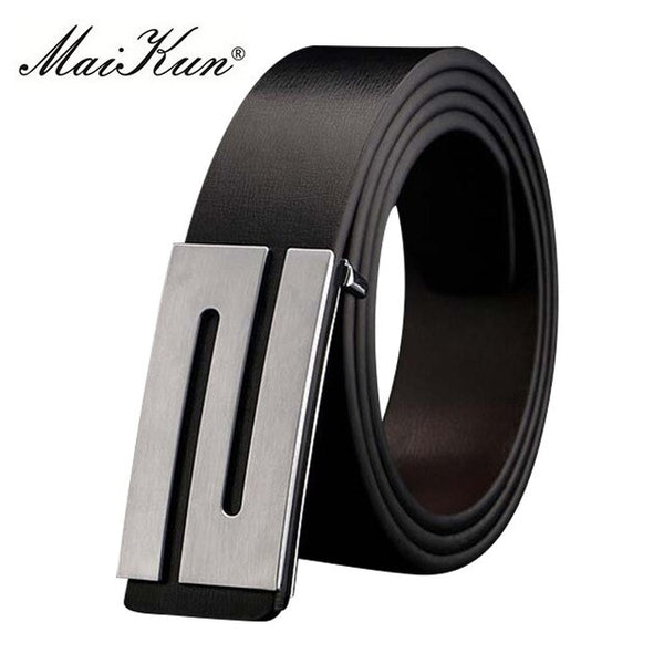 Maikun PU Leather Belts for Unisex Designer Brand Luxury Belt for Men Women High Quality Belt for Jeans