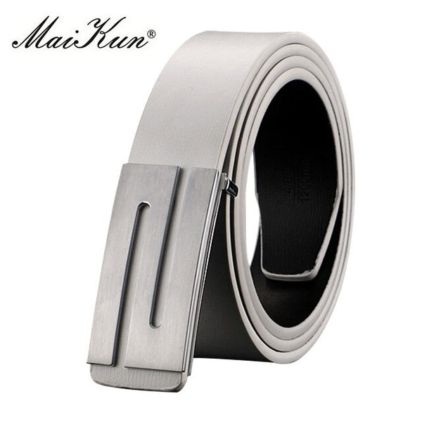 Maikun PU Leather Belts for Unisex Designer Brand Luxury Belt for Men Women High Quality Belt for Jeans