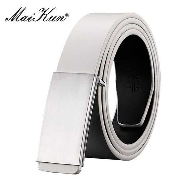 Maikun PU Leather Belts for Unisex Designer Brand Luxury Belt for Men Women High Quality Belt for Jeans