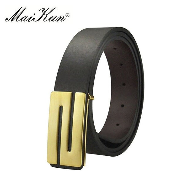 Maikun PU Leather Belts for Unisex Designer Brand Luxury Belt for Men Women High Quality Belt for Jeans