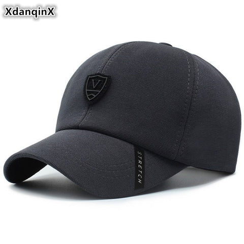 XdanqinX Adjustable Size Men's Cotton Baseball Caps Snapback Cap 2019 New Fashion Tongue Cap Dad's Brands Hats For Adult Men