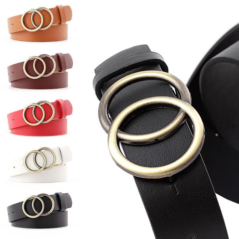 Jeans Women Belt Fashion Design Women Gold Buckle Waist Belts Leather Strap High Quality Cummerbund Waistband for Girl Dress