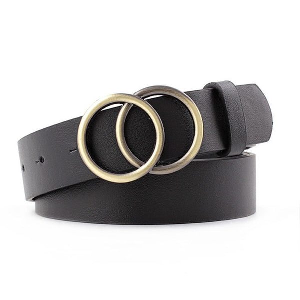 Jeans Women Belt Fashion Design Women Gold Buckle Waist Belts Leather Strap High Quality Cummerbund Waistband for Girl Dress