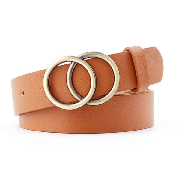 Jeans Women Belt Fashion Design Women Gold Buckle Waist Belts Leather Strap High Quality Cummerbund Waistband for Girl Dress