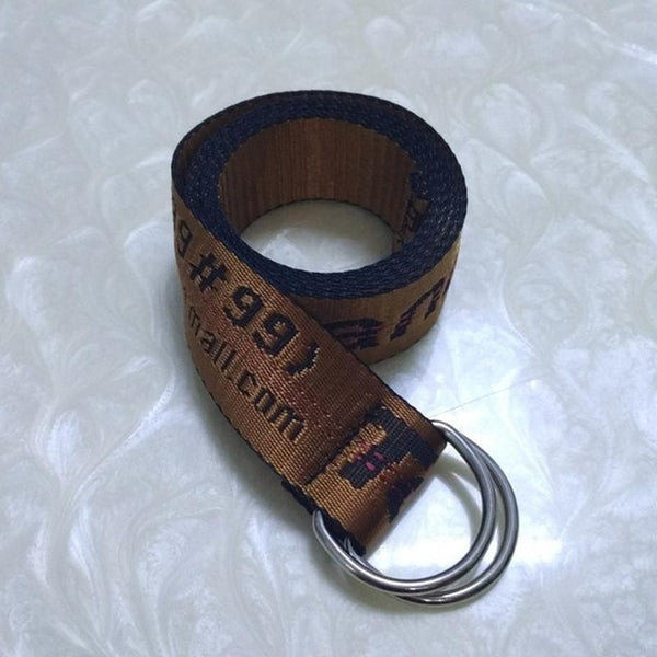 Fashion Belt 100-200cm Street Style Canvas Men's Belt Industrial Letters Canvas Belts Women Men Punk Embroidery Waist Strap