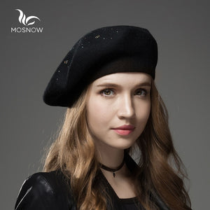 Winter Hat Berets 2019 New Wool Cashmere  Womens Warm Brand Casual High Quality Women's Vogue Knitted  Hats For Girls Cap