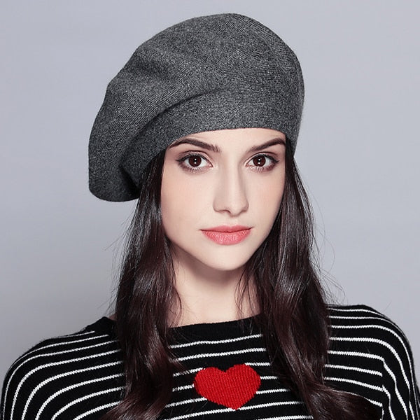 Women Beret Vogue Hat For Winter Female Knitted Cotton Wool Hats Cap Autumn 2019 Brand New Women's  Hats Caps  #MZ729