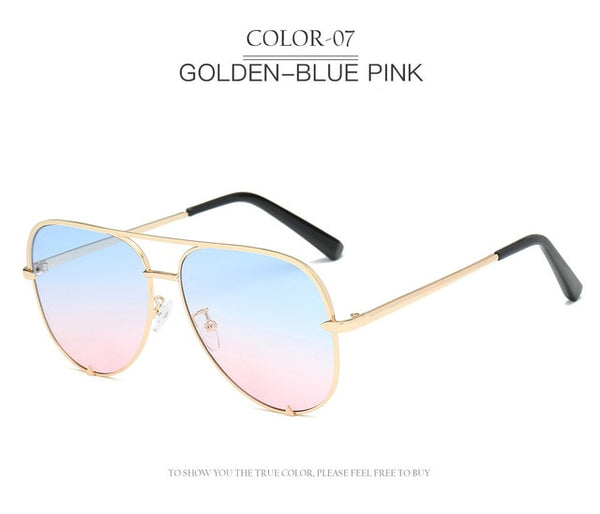 2019 New Fashion Brand Designer Ladies Pilot Sunglasses Women Men Goggle Gradient Sun Glasses For Female Mirror Shades UV400