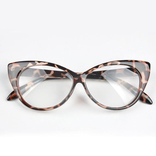 Retro Cat Eye Glasses Frame Vintage Leopard Women Men Glasses Frame Clear Lens Flat Eyewear Goggles Wholesale  #2