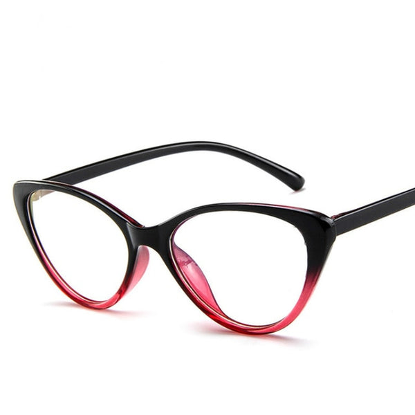 NEW Fashion Women's Computer Glasses Cat EyeGlasses Frame Female Transparent Round Glasses Anti Radiation Glasses UV400 Protect