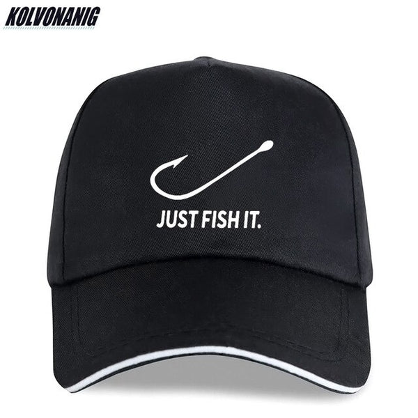 Fishing Just Fish It Funny Print Baseball Caps for Men's Fisher Fishermen Cotton Adjustable Snapback Unisex Sun-hats Trucker Cap