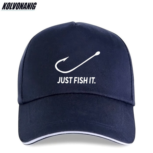 Fishing Just Fish It Funny Print Baseball Caps for Men's Fisher Fishermen Cotton Adjustable Snapback Unisex Sun-hats Trucker Cap