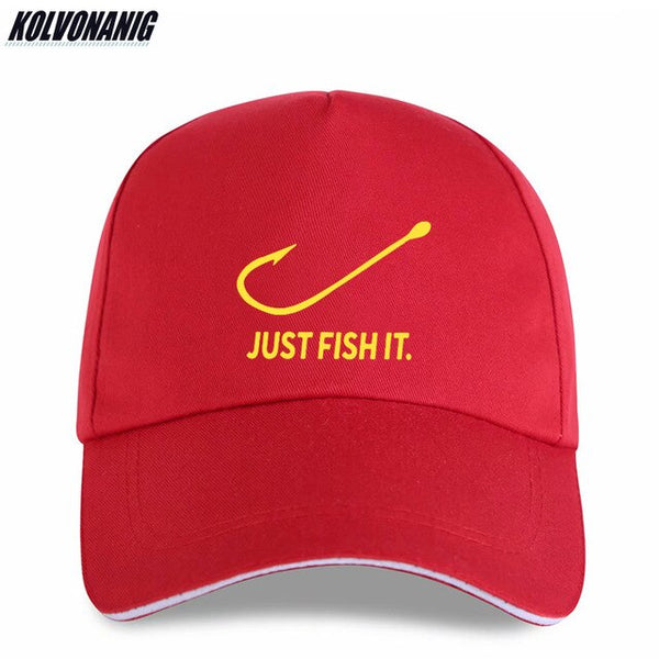 Fishing Just Fish It Funny Print Baseball Caps for Men's Fisher Fishermen Cotton Adjustable Snapback Unisex Sun-hats Trucker Cap