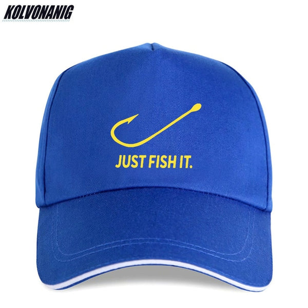 Fishing Just Fish It Funny Print Baseball Caps for Men's Fisher Fishermen Cotton Adjustable Snapback Unisex Sun-hats Trucker Cap