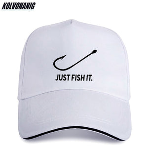 Fishing Just Fish It Funny Print Baseball Caps for Men's Fisher Fishermen Cotton Adjustable Snapback Unisex Sun-hats Trucker Cap