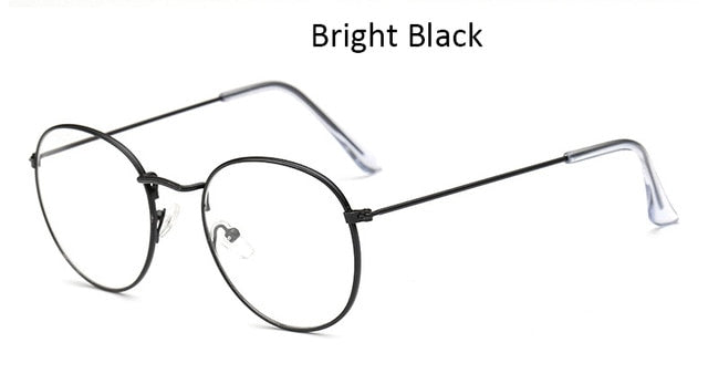 Fashion glasses frame Classic Round Women's Metal frame Optical Glasses Transparent Computer oval eyeglasses frame Reading