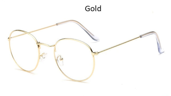 Fashion glasses frame Classic Round Women's Metal frame Optical Glasses Transparent Computer oval eyeglasses frame Reading