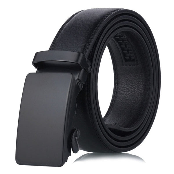 Best YBT Men Imitation Leather Belt Alloy Automatic Buckle Belt High Quality Business Affairs Casual Fashion Men Belt