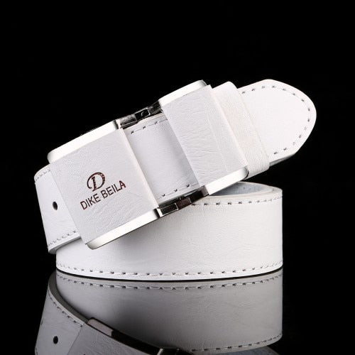 Cody Steel Male Fashion Belt Antique Men Metal Belt High Quality Smooth Buckle Jeans Belt Faux Leather Man