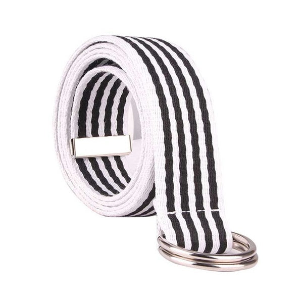 Rapcopter Women Checkerboard Belts Cummerbunds Canvas Waist Belts Casual Checkered 2019 Waistband 135cm Black White Plaid Belt