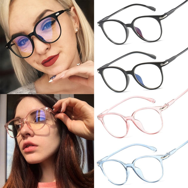 2019 Cute Clear/Transparent/Fake Glasses Frame No Dioptric New Round Eyeglasses Women Fashion Round Eye Glasses Frame For Female