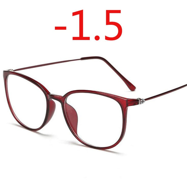 Ultralight TR90 Finished Myopia Glasses Women Men Sexy Oval Student Short-sighted Glasses Diopter -0.5 -1.0 -1.5 -2.0 To -6.0