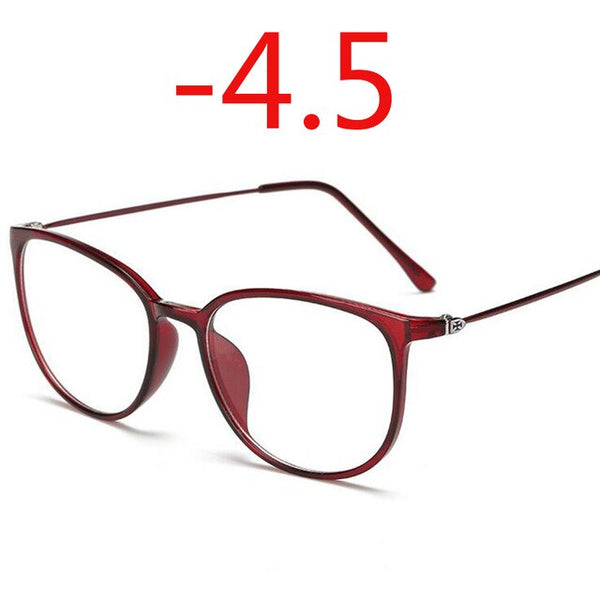 Ultralight TR90 Finished Myopia Glasses Women Men Sexy Oval Student Short-sighted Glasses Diopter -0.5 -1.0 -1.5 -2.0 To -6.0