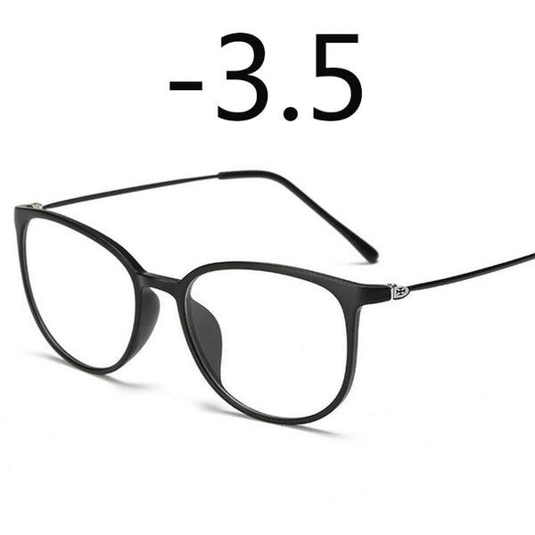 Ultralight TR90 Finished Myopia Glasses Women Men Sexy Oval Student Short-sighted Glasses Diopter -0.5 -1.0 -1.5 -2.0 To -6.0