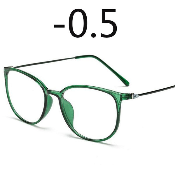 Ultralight TR90 Finished Myopia Glasses Women Men Sexy Oval Student Short-sighted Glasses Diopter -0.5 -1.0 -1.5 -2.0 To -6.0