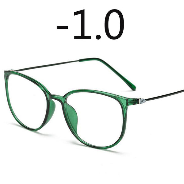 Ultralight TR90 Finished Myopia Glasses Women Men Sexy Oval Student Short-sighted Glasses Diopter -0.5 -1.0 -1.5 -2.0 To -6.0