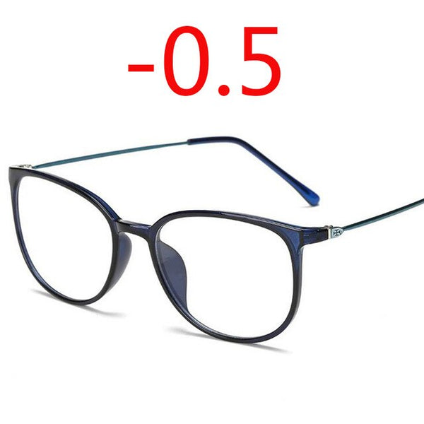 Ultralight TR90 Finished Myopia Glasses Women Men Sexy Oval Student Short-sighted Glasses Diopter -0.5 -1.0 -1.5 -2.0 To -6.0