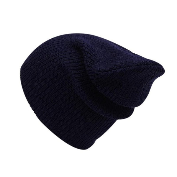 Autumn Winter New Soft Knitted Hat Women Cap Women's Cotton Skullies & Beanies Plain Cornice Hats Female Solid Bonnet