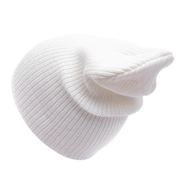 Autumn Winter New Soft Knitted Hat Women Cap Women's Cotton Skullies & Beanies Plain Cornice Hats Female Solid Bonnet