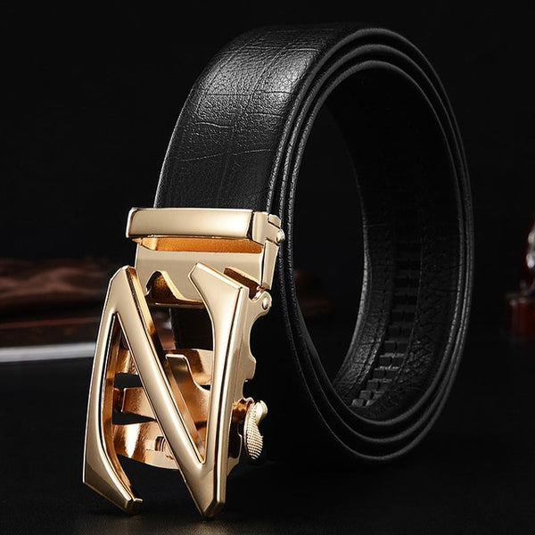 Famous Brand Belt New Male Designer Automatic Buckle Cowhide Leather men belt 110cm-130cm Luxury belts for men Ceinture Homme