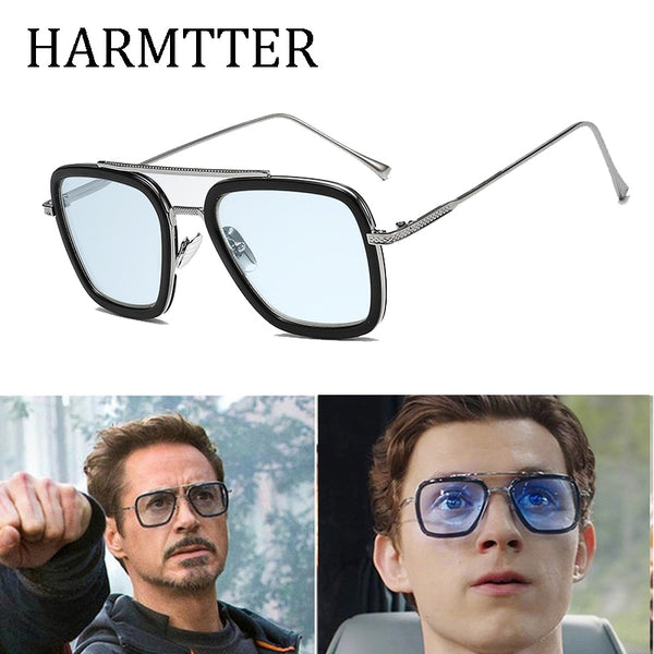 luxury Fashion Avengers Tony Stark Style for women Sunglasses Men Square Brand Design Sun Glasses Oculos Retro male iron Man