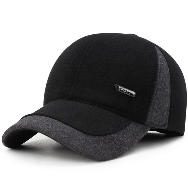 2019 new fashion hat winter middle-aged warm baseball cap men casual winter earmuffs caps sports men's hats