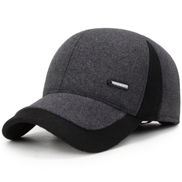 2019 new fashion hat winter middle-aged warm baseball cap men casual winter earmuffs caps sports men's hats