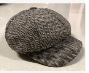 2019 Fashion Unisex Women Men's Tweed Herringbone Newsboy Cap Cabbie Unisex Peaky Blinders Baker Women cap Hat men Winter hat