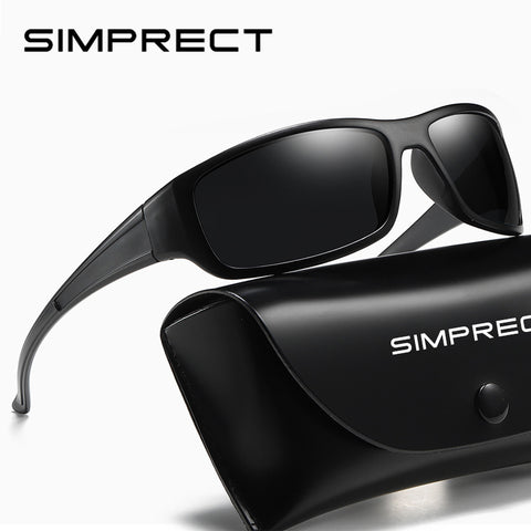 SIMPRECT 2019 Polarized Sunglasses Men UV400 Retro Sunglasses Square Mirror Vintage Sun Glasses For Driving Anti-glare Oculos