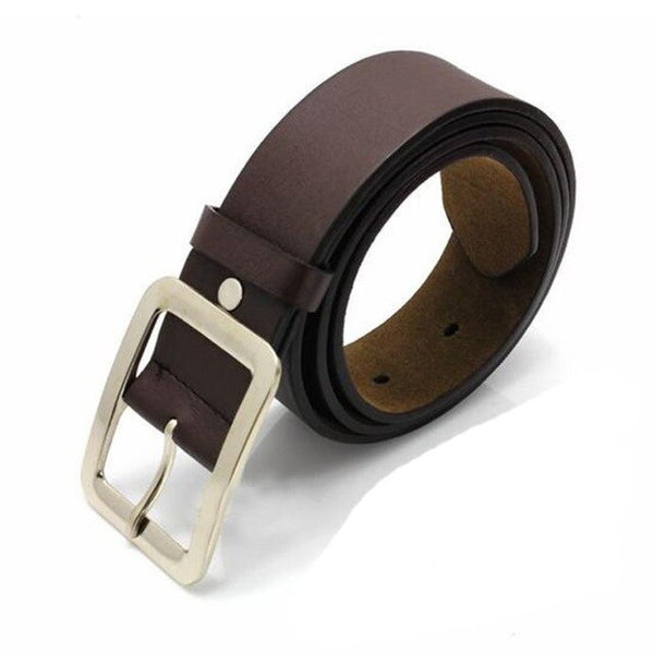 Clothes Accessories Belt Faux Leather Buckle Men Belt 108cm Long Alloy Square Elastic Waist Strap Belts For Jeans Birthday Gift