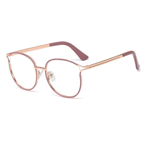 YDO New Round Glasses Frame Women Oversized Clear Lens Optical Glasses Transparent Fashion Ladies Eyeglasses Frame TR90 Eyewear